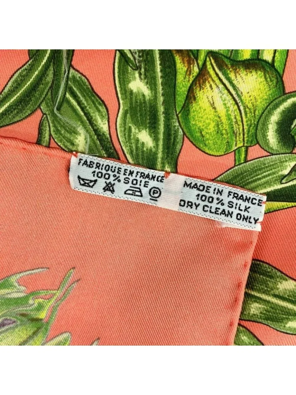 Hermes Scarf Carre 90 Pink Multi Passiflores Floral Pattern Silk - Picture 3 of 6